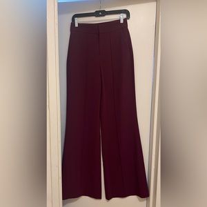 Alice + Olivia Plum High-Rise Wide-leg Pants